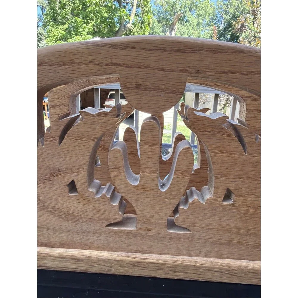 Handcrafted Wooden Wolf And Cactus Napkin Holder RusticFarmhouse Decor Southwest